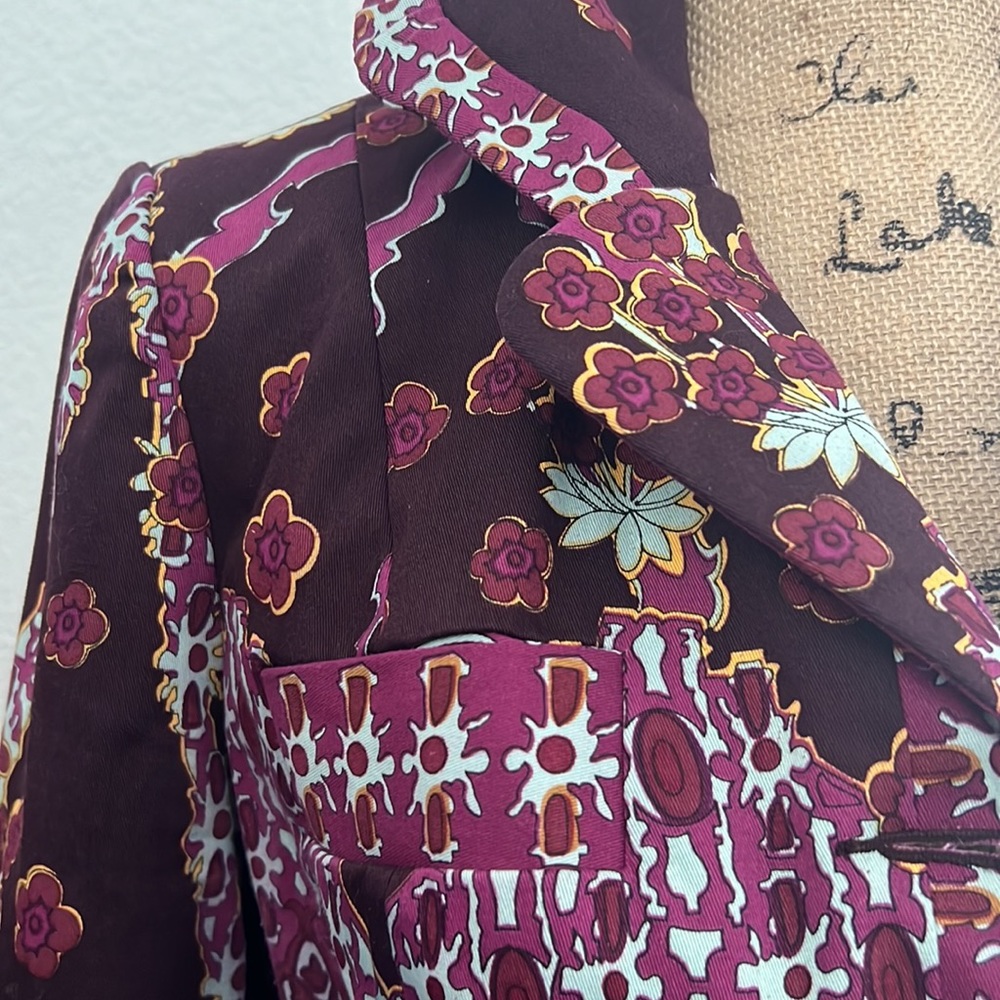 Beautiful Multicolored Jacket With Light Turquois… - image 4